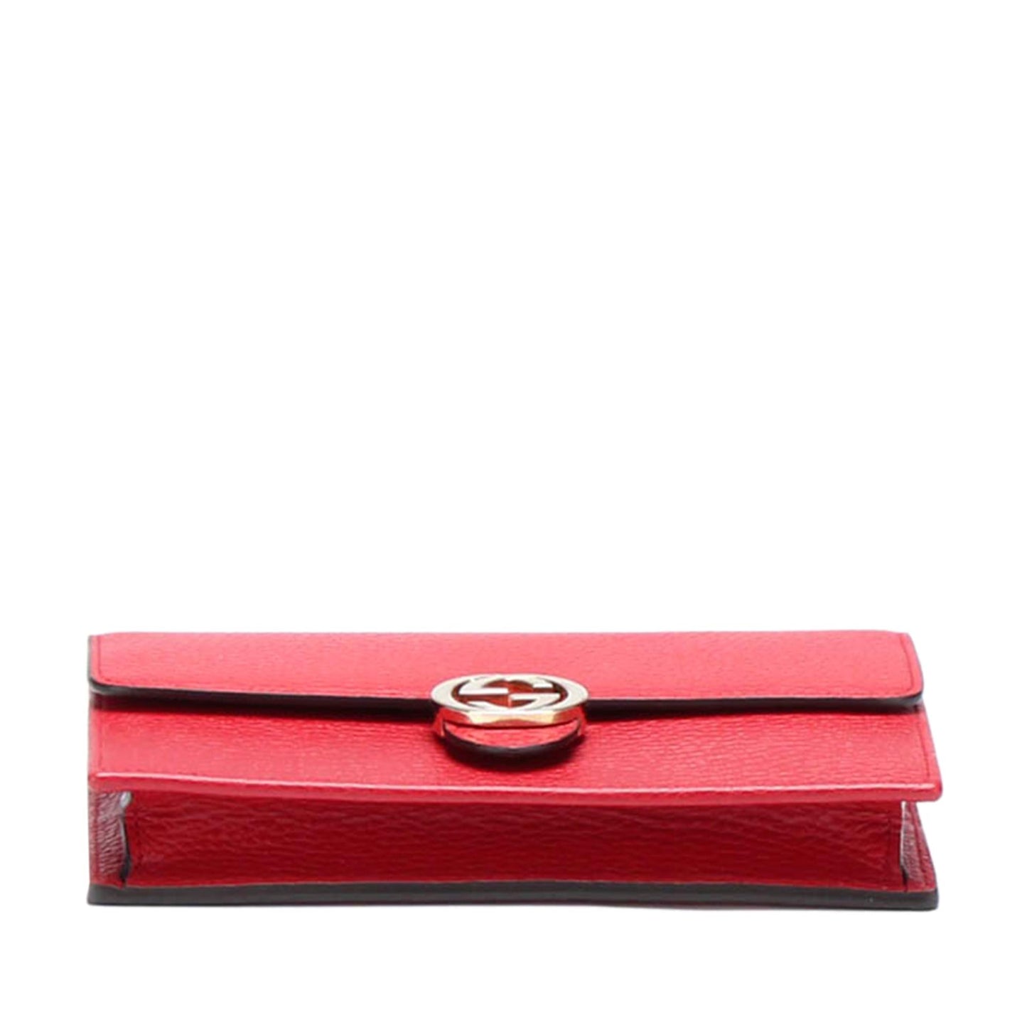 Gucci Interlocking G Chain Leather Wallet on Chain (Y5MFig)