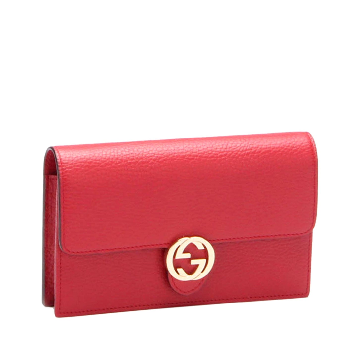 Gucci Interlocking G Chain Leather Wallet on Chain (Y5MFig)