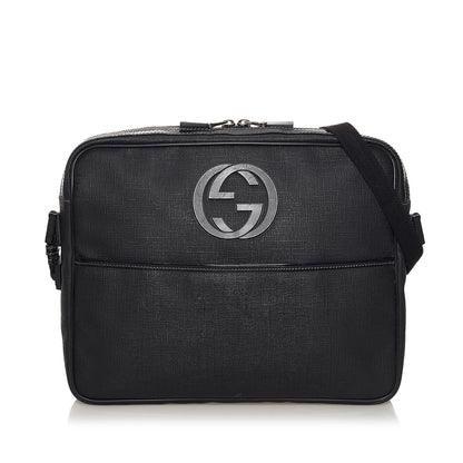 Gucci Interlocking G Leather Crossbody Bag (33386)