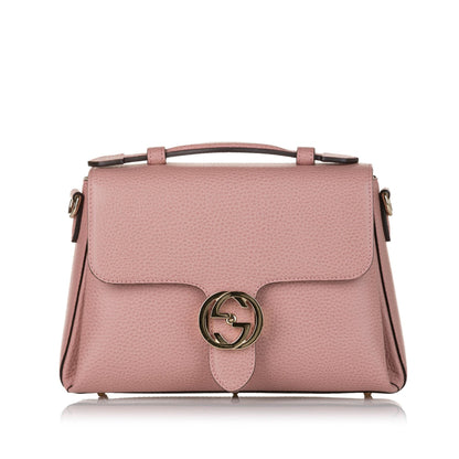 Gucci Interlocking G Leather Satchel (31610)