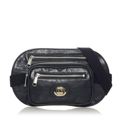 Gucci Interlocking G Morpheus Leather Belt Bag (33575)