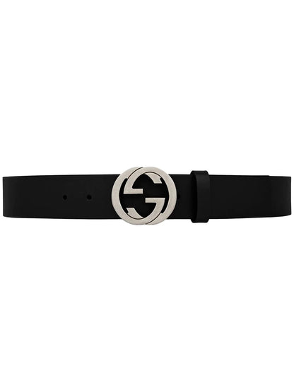 GUCCI INTERLOCKING GG SIGNATURE LEATHER BELT