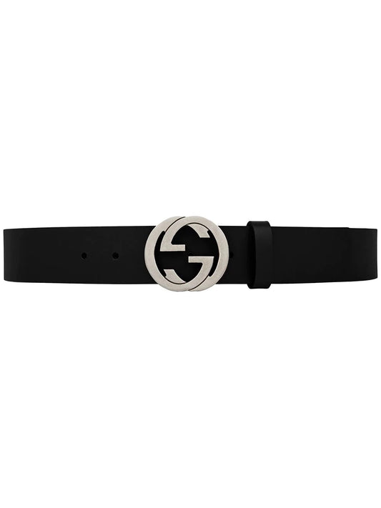 GUCCI INTERLOCKING GG SIGNATURE LEATHER BELT