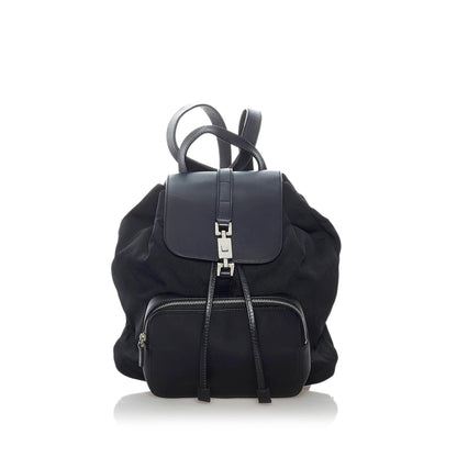 Gucci Jackie Nylon Drawstring Backpack (30738)