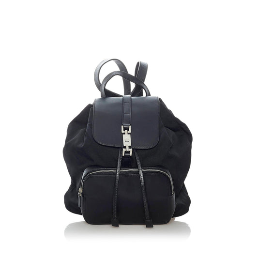 Gucci Jackie Nylon Drawstring Backpack (30738)