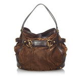 Gucci Jockey Suede Shoulder Bag (34231)