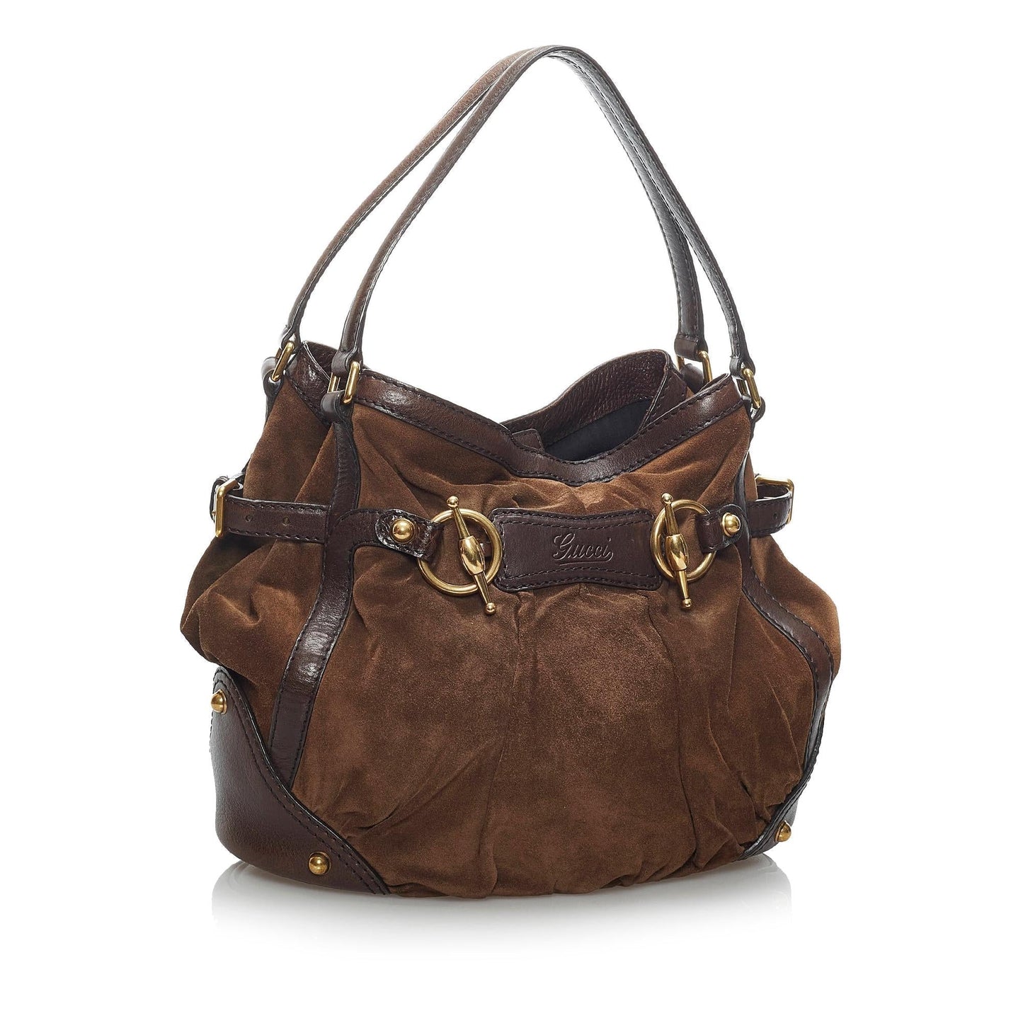 Gucci Jockey Suede Shoulder Bag (34231)