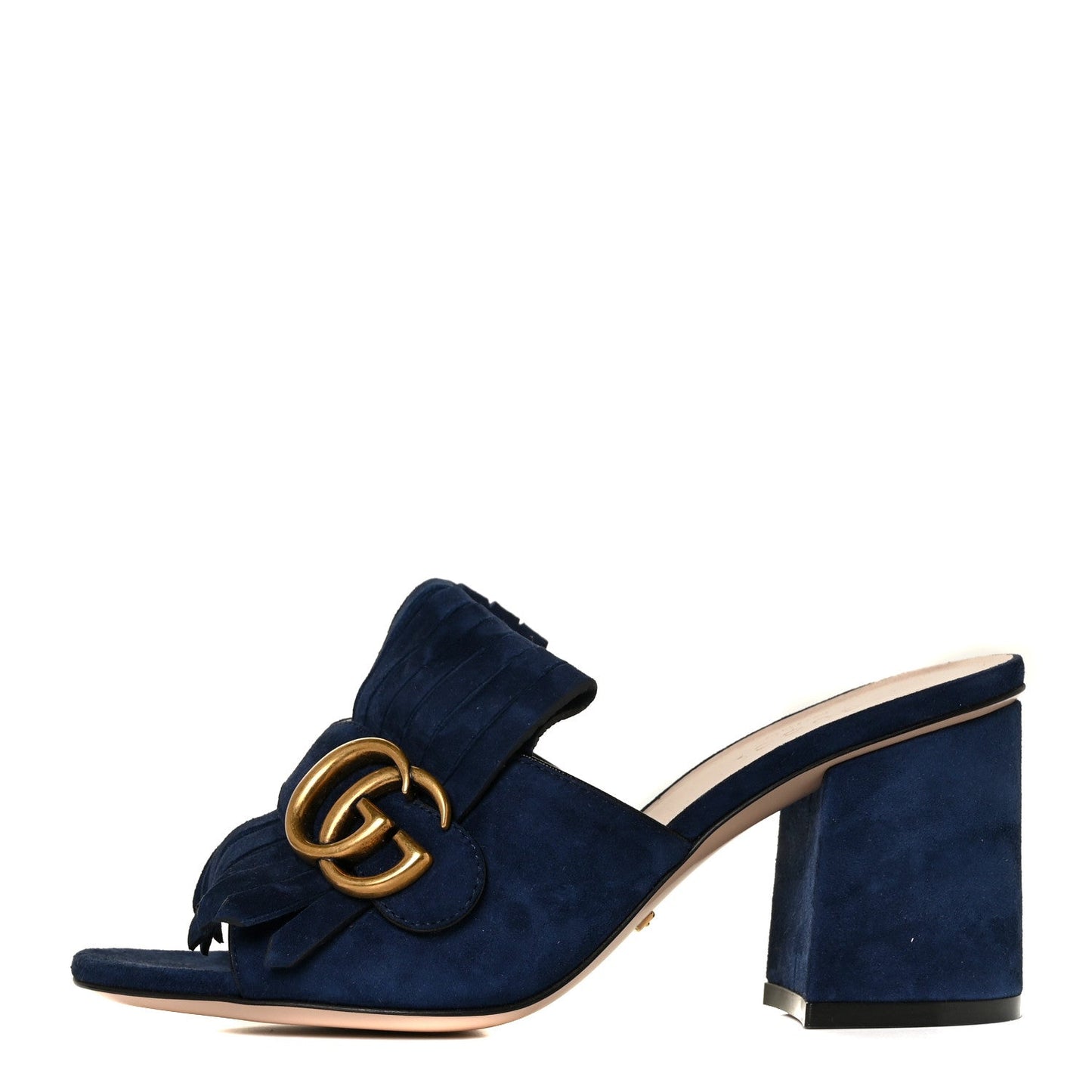 GUCCI KID SCAMOSCIATO GG MARMONT FRINGE SANDAL