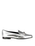 GUCCI METALLIC SILVER HORSEBIT LOAFERS