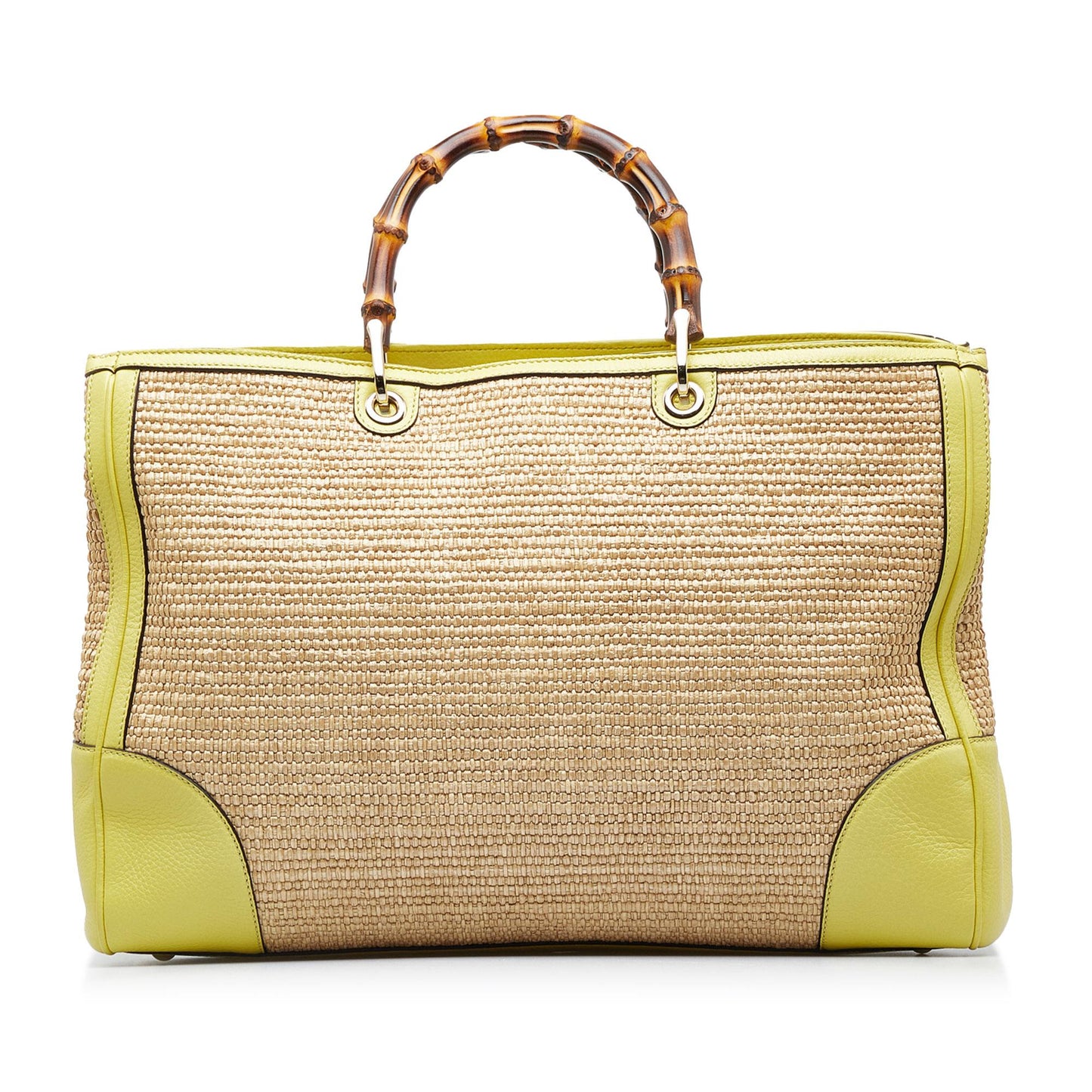 Gucci Large Bamboo Raffia Satchel (xxZMBj)