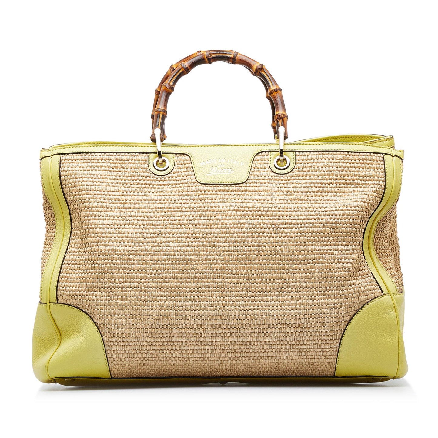 Gucci Large Bamboo Raffia Satchel (xxZMBj)
