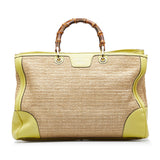 Gucci Large Bamboo Raffia Satchel (xxZMBj)