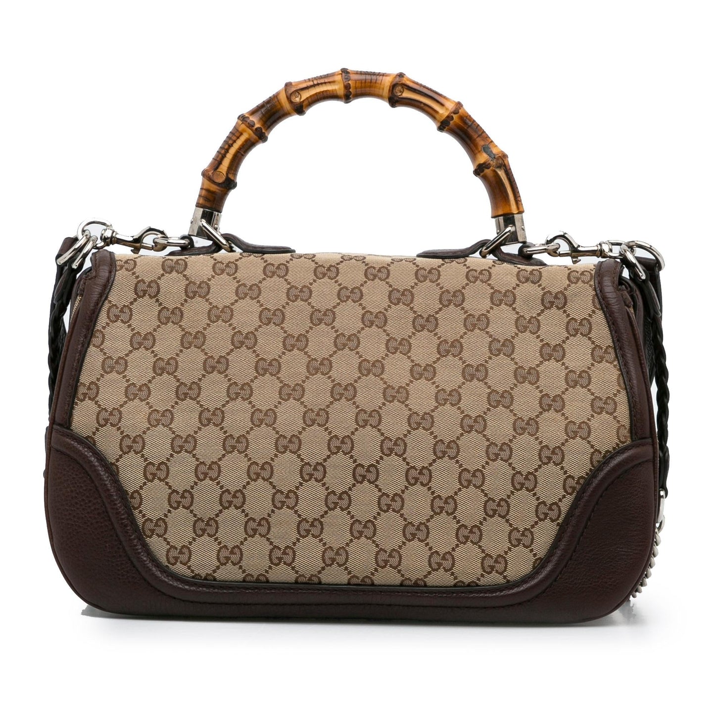 Gucci Large GG Canvas New Bamboo Satchel (rWP7tz)