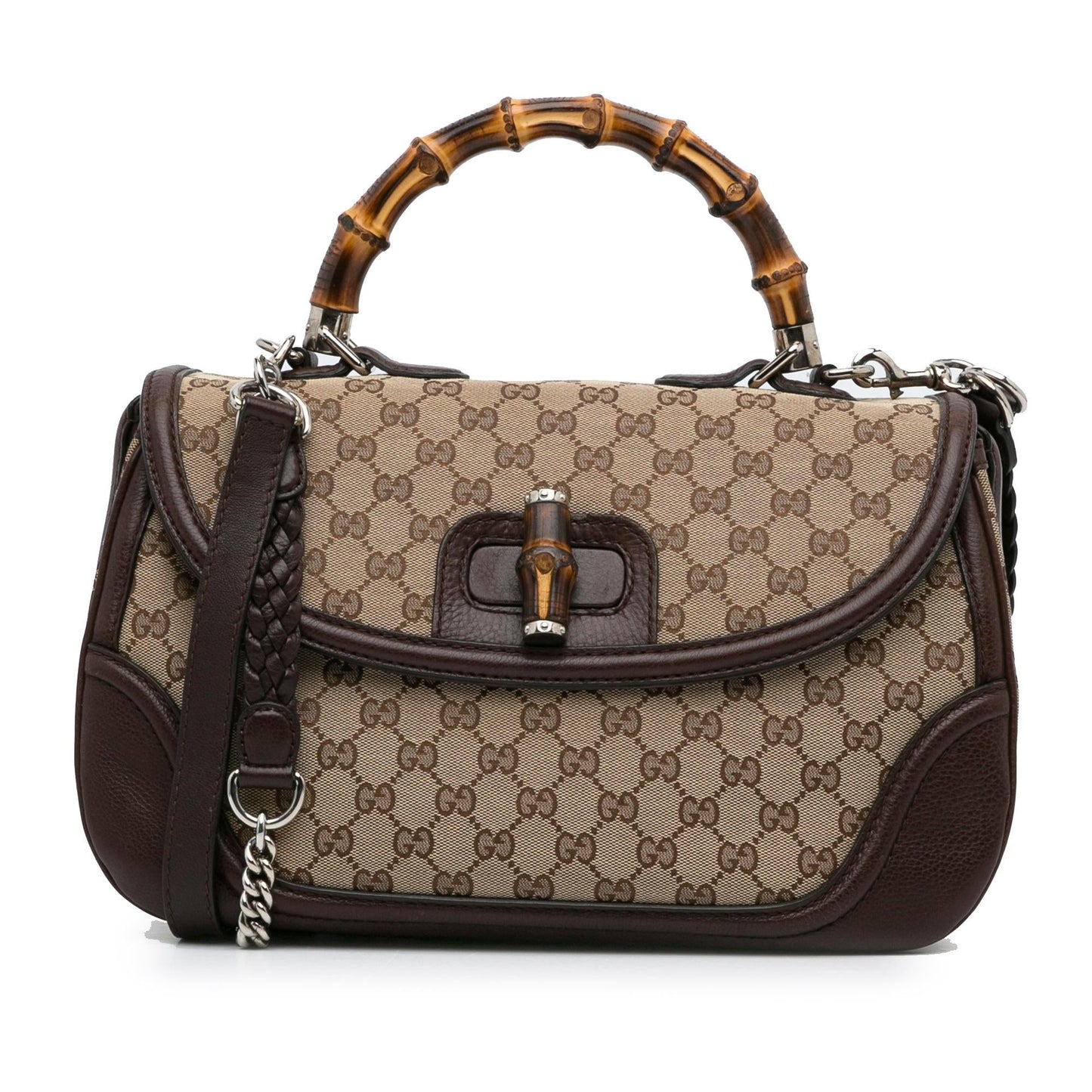 Gucci Large GG Canvas New Bamboo Satchel (rWP7tz)