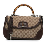 Gucci Large GG Canvas New Bamboo Satchel (rWP7tz)