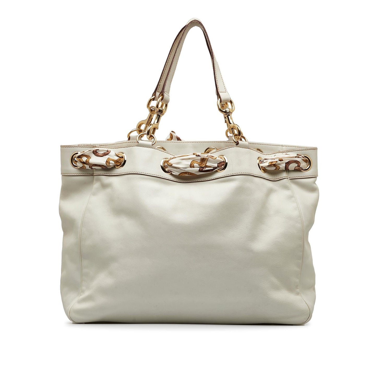 Gucci Large Leather Positano Scarf Tote (EgnKIT)