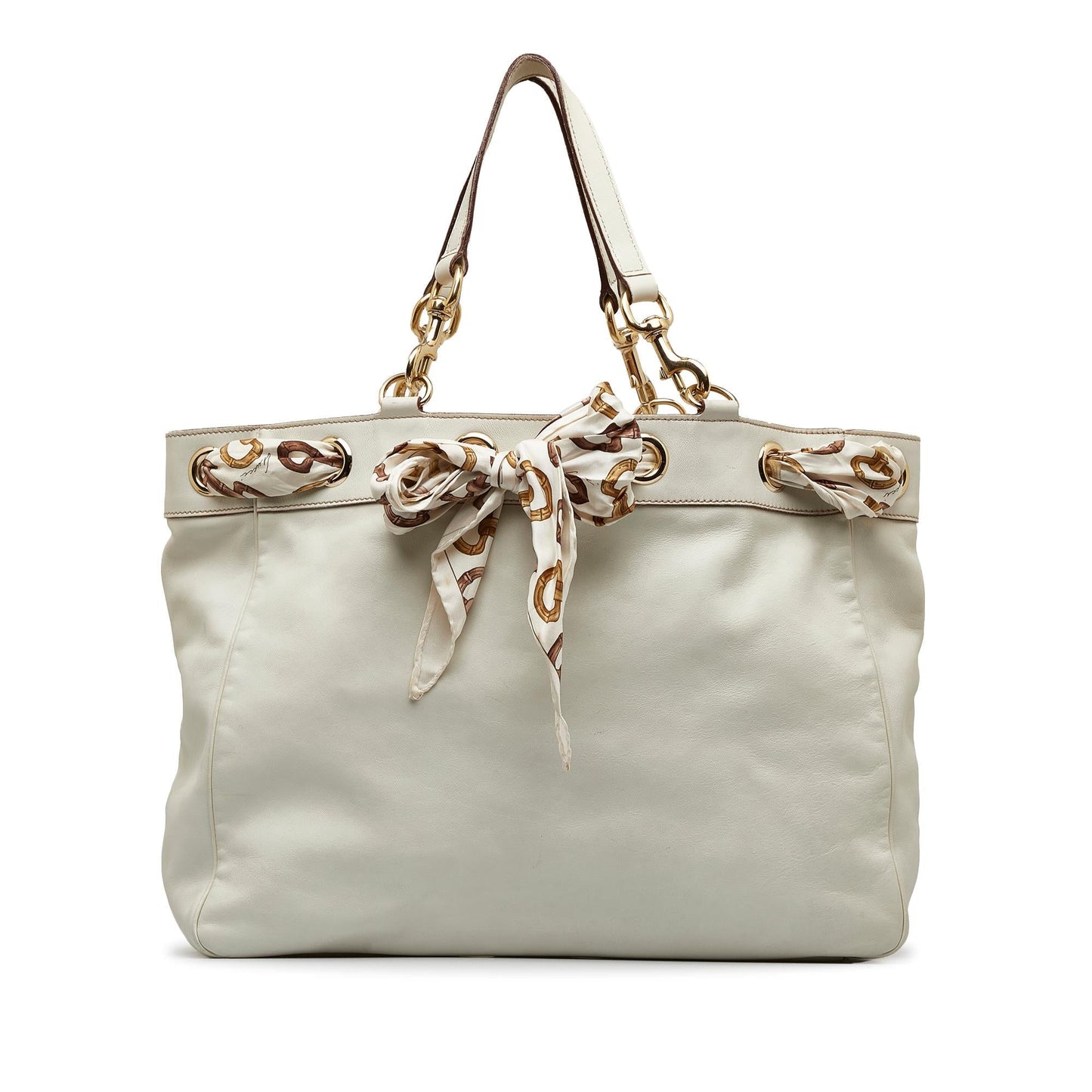 Gucci Large Leather Positano Scarf Tote (EgnKIT)