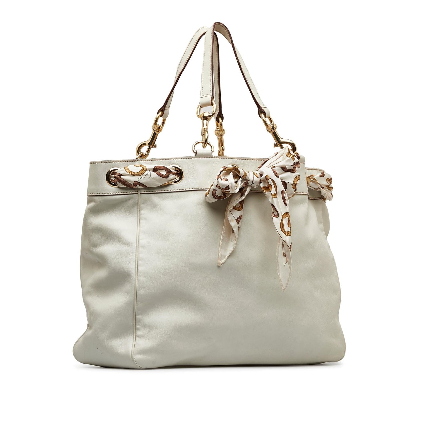 Gucci Large Leather Positano Scarf Tote (EgnKIT)
