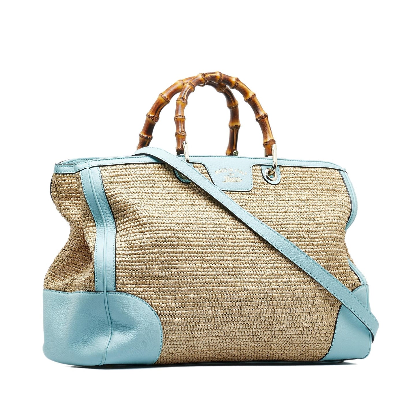 Gucci Large Raffia Bamboo Shopper (wkXCkH)