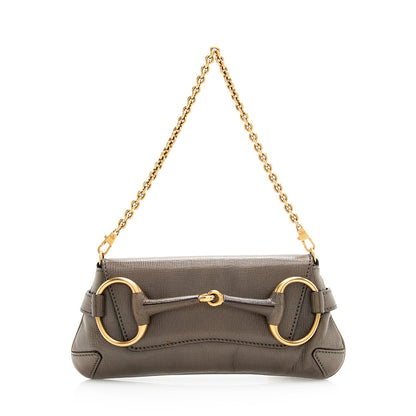 Gucci Tom Ford Leather 1921 Horsebit Shoulder Bag (SHF-20110)