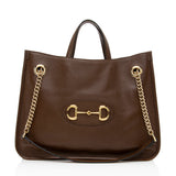 Gucci Leather Horsebit 1955 Medium Tote (SHF-19180)