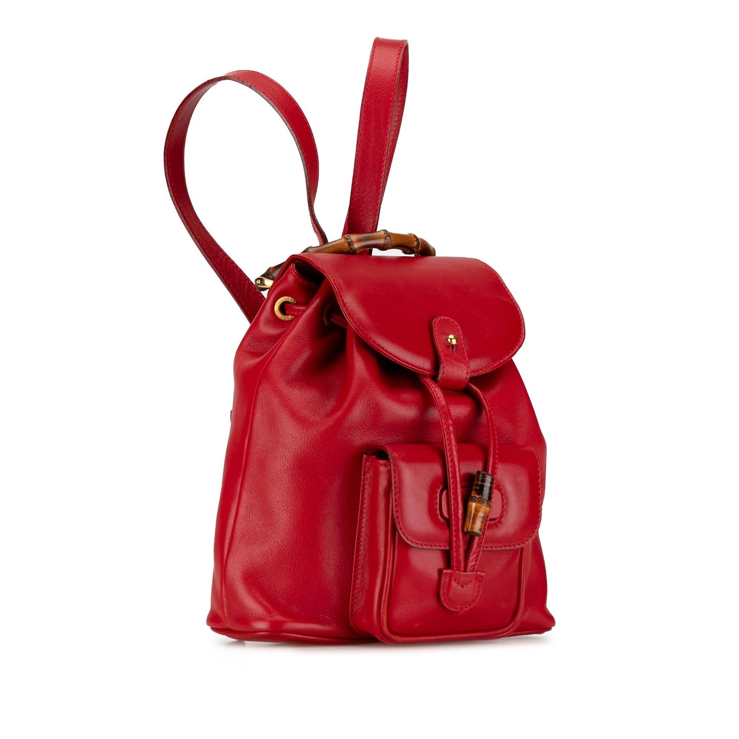 Gucci Leather Bamboo Backpack (fiLvNL)