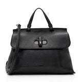 Gucci Leather Bamboo Daily Medium Satchel (SHF-20568)