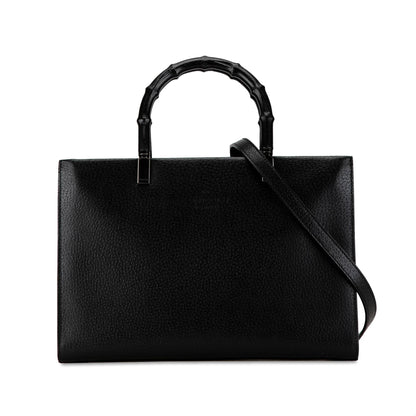 Gucci Leather Bamboo Satchel (dEOVUh)