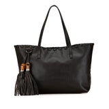Gucci Leather Bamboo Tassel Tote (JdskXP)