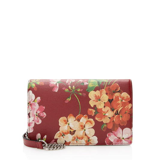 Gucci Leather Blooms Wallet on Chain Bag (SHF-22823)