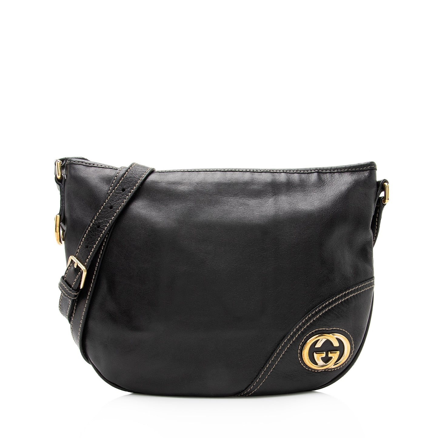 Gucci Leather Britt Messenger Bag (SHF-23050)