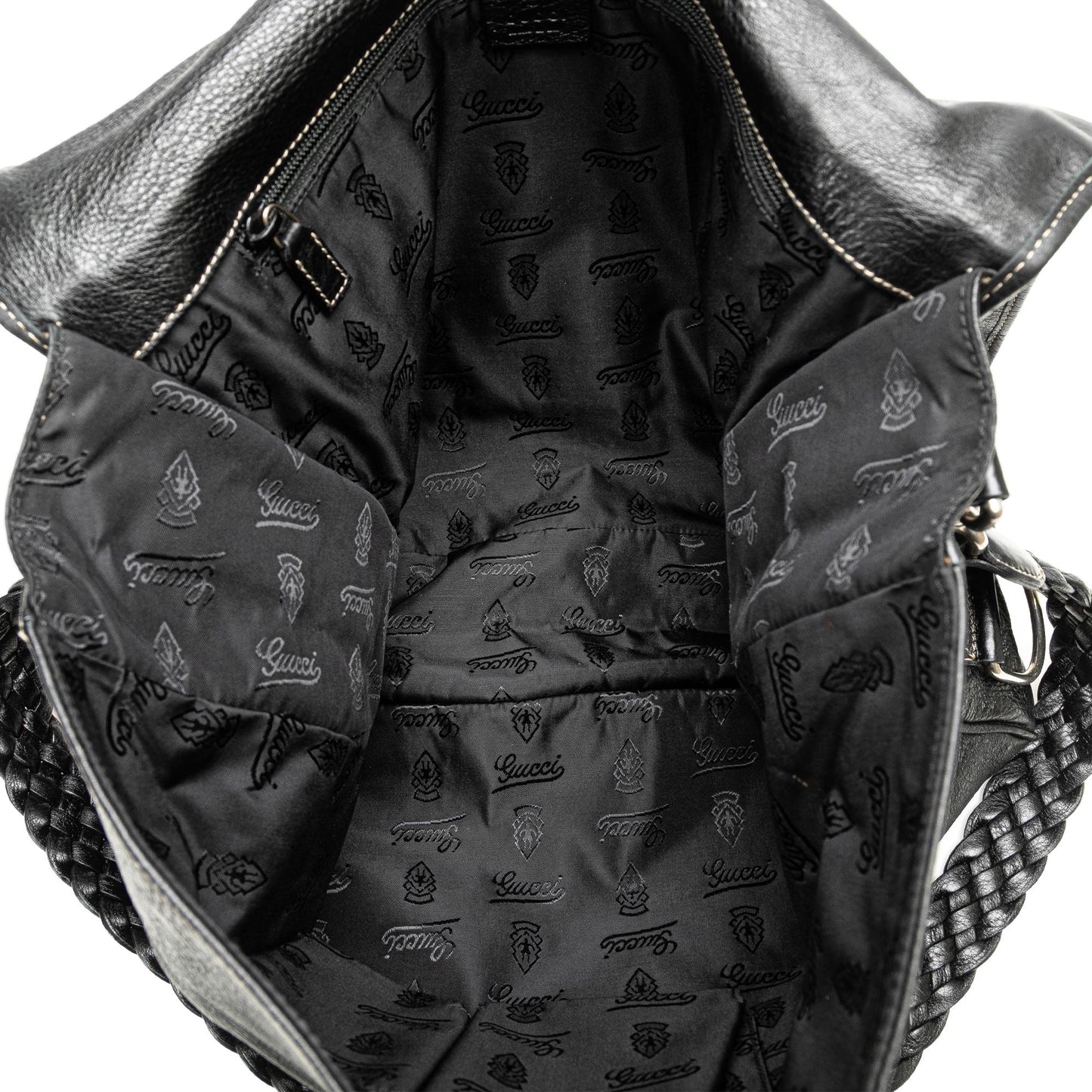 Gucci Leather Crest Chain Messenger Bag (FgBsnS)
