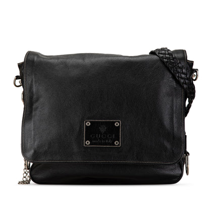 Gucci Leather Crest Chain Messenger Bag (FgBsnS)