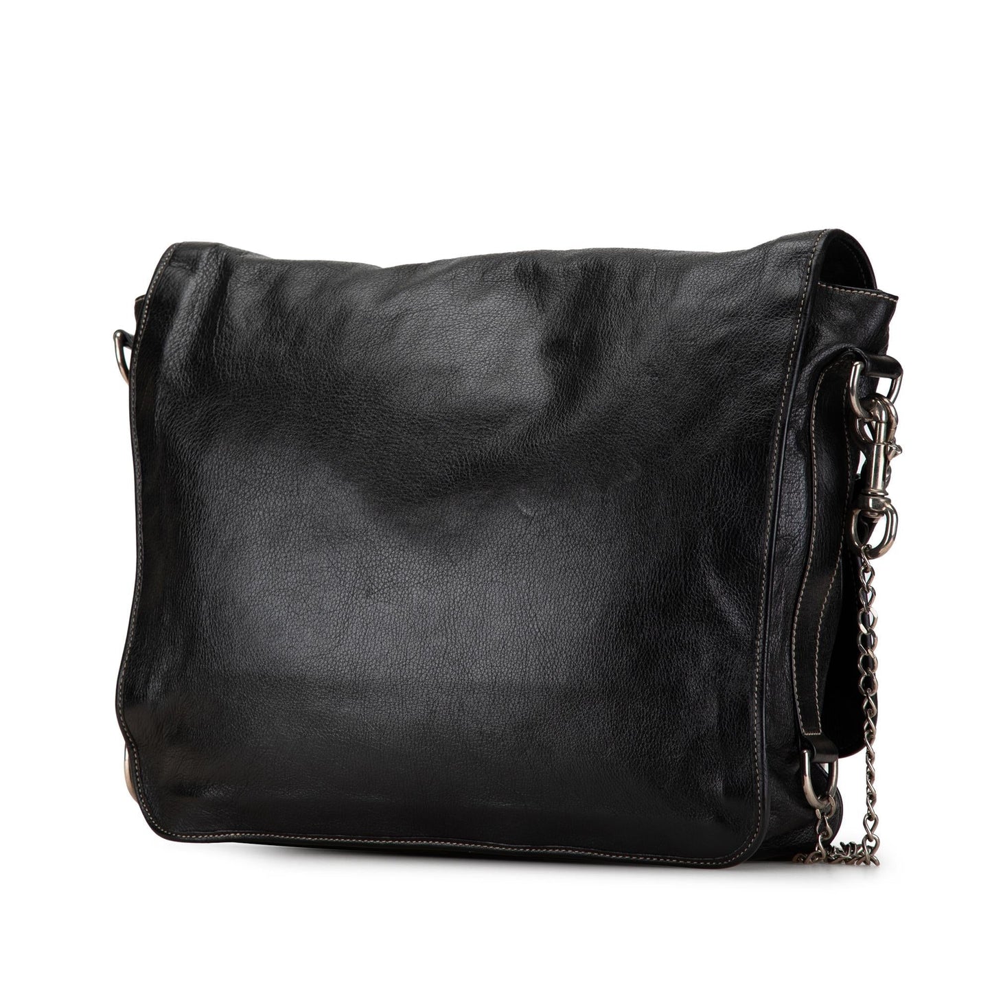 Gucci Leather Crest Chain Messenger Bag (FgBsnS)