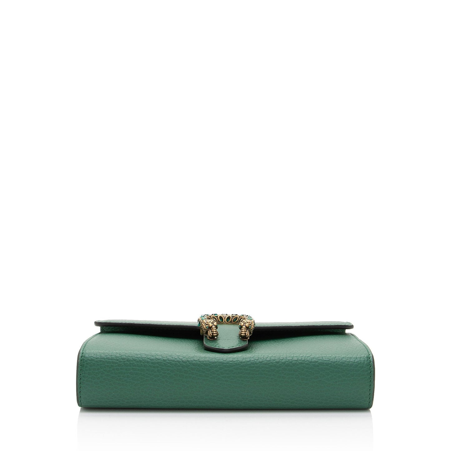 Gucci Leather Crystal Dionysus Chain Wallet (SHF-roOomv)