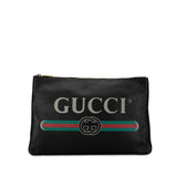 Gucci Leather Gucci Logo Clutch Bag (0B9RCU)