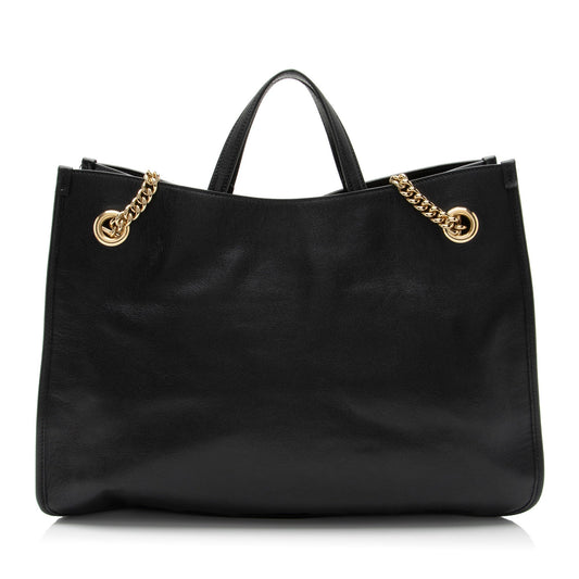 Gucci Leather Horsebit 1955 Chain Large Tote