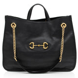 Gucci Leather Horsebit 1955 Chain Large Tote (SHF-LnlXOo)
