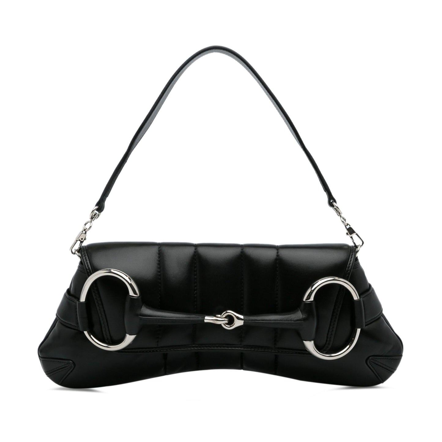 Gucci Leather Horsebit Chain Satchel (RhaWYN)