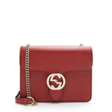 Gucci Leather Interlocking G Small Shoulder Bag (SHF-22434)