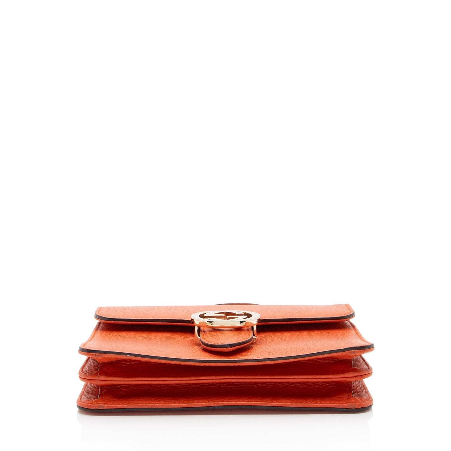 Gucci Grained Calfskin Interlocking G Small Shoulder Bag (SHF-h9X0uq)