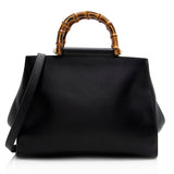 Gucci Leather Nymphaea Top Handle Medium Satchel (SHF-21345)
