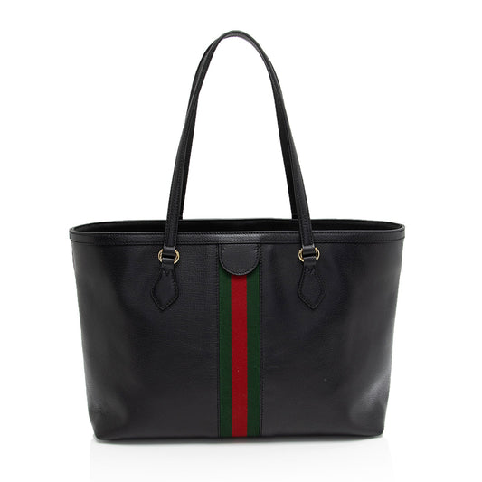 Gucci Leather Ophidia Medium Tote (SHF-Rkl1Mv)