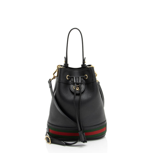 Gucci Leather Ophidia Small Bucket Bag (SHF-xMZSzx)
