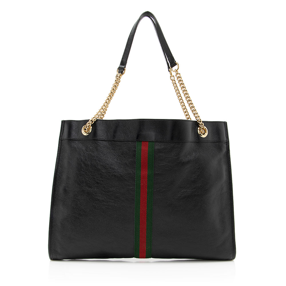 Gucci Leather Rajah Large Tote (SHF-19743)