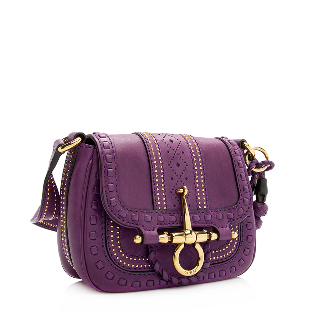 Gucci Leather Snaffle Bit Small Shoulder Bag (SHF-20362)