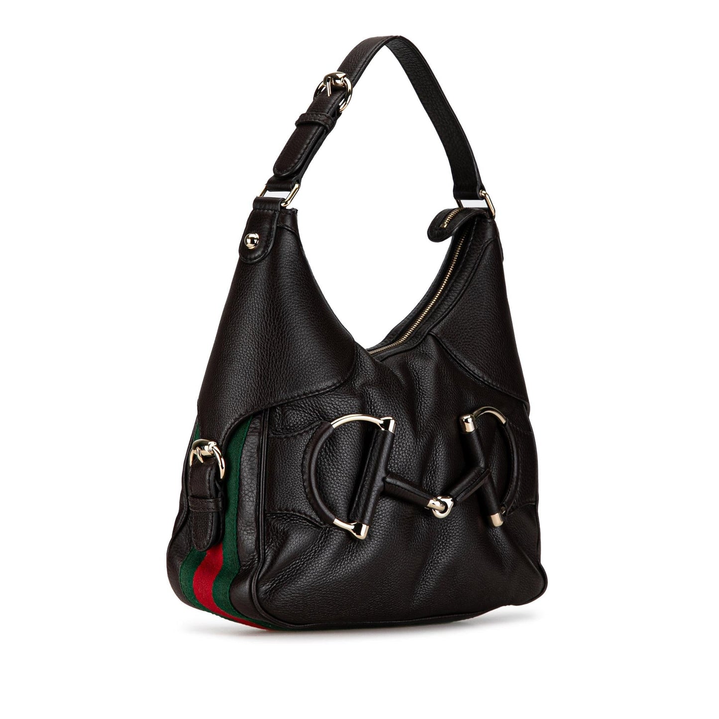 Gucci Leather Web Horsebit Heritage Hobo (jzG0Tk)