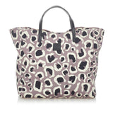 Gucci Leopard Printed Nylon Tote Bag (SHG-32254)