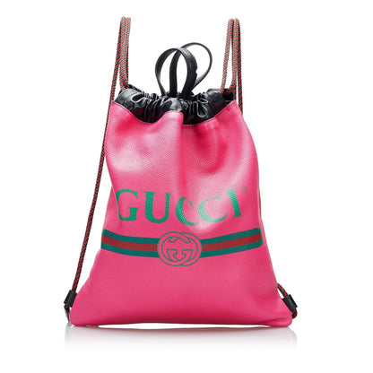 Gucci Logo Drawstring Backpack (7Bj0RA)