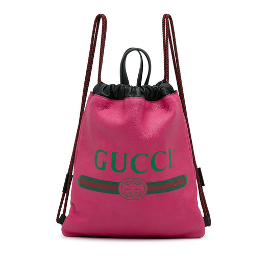 Gucci Logo Drawstring Backpack (u6A3A1)